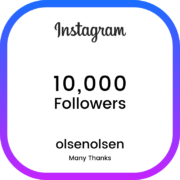 instagram 10,000人フォロワー many thanks